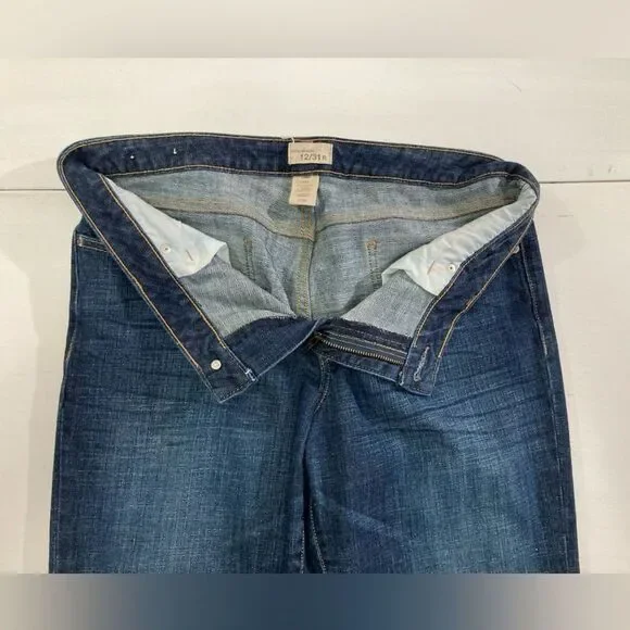 Gap Factory Curvy Jeans Womens 12/31R Low Rise Straight Leg Blue Denim - Picture 5 of 10